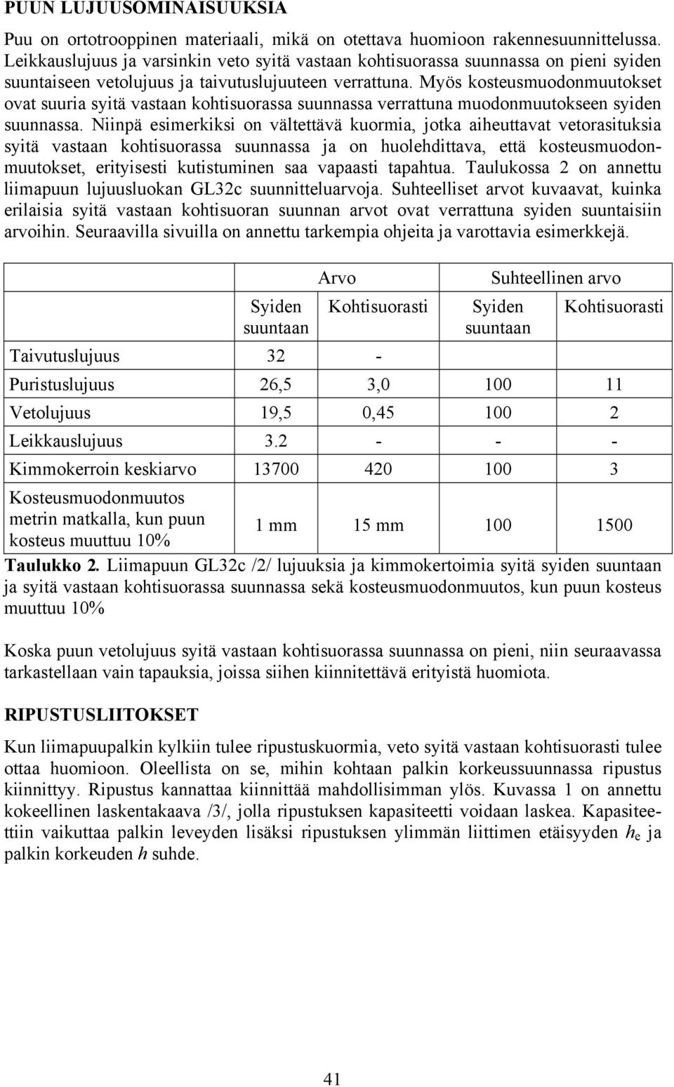 Myös kosteusmuodonmuutokset ovat suuria syitä vastaan kohtisuorassa suunnassa verrattuna muodonmuutokseen syiden suunnassa.