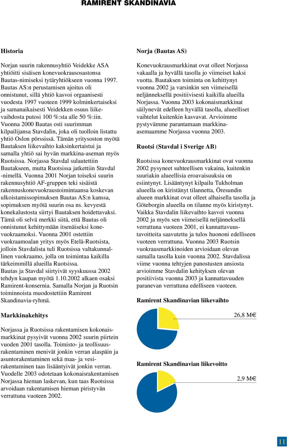 50 %:iin. Vuonna 2000 Bautas osti suurimman kilpailijansa Stavdalin, joka oli tuolloin listattu yhtiö Oslon pörssissä.