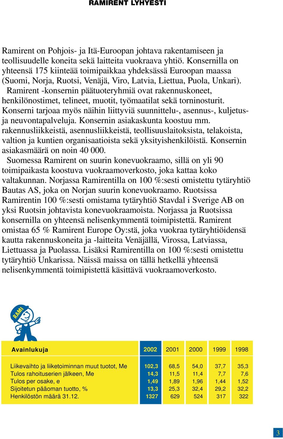 -konsernin päätuoteryhmiä ovat rakennuskoneet, henkilönostimet, telineet, muotit, työmaatilat sekä torninosturit.