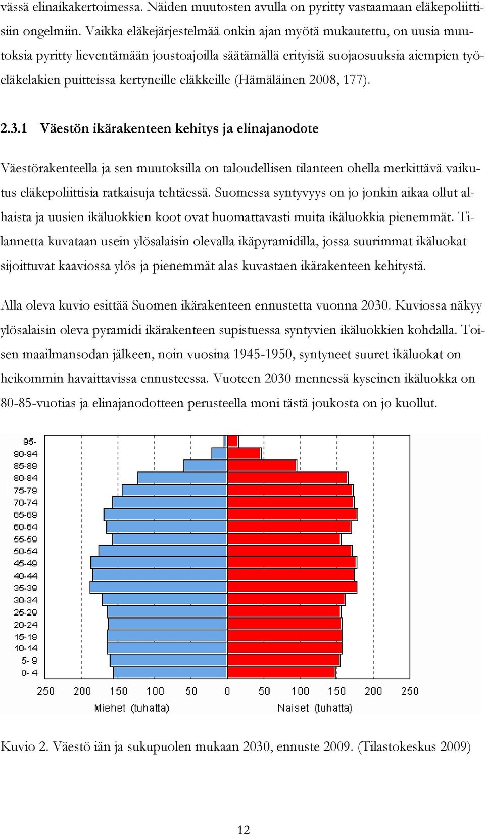 eläkkeille (Hämäläinen 2008, 177). 2.3.