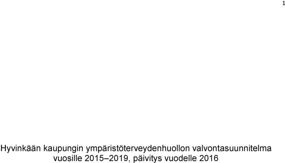 valvontasuunnitelma