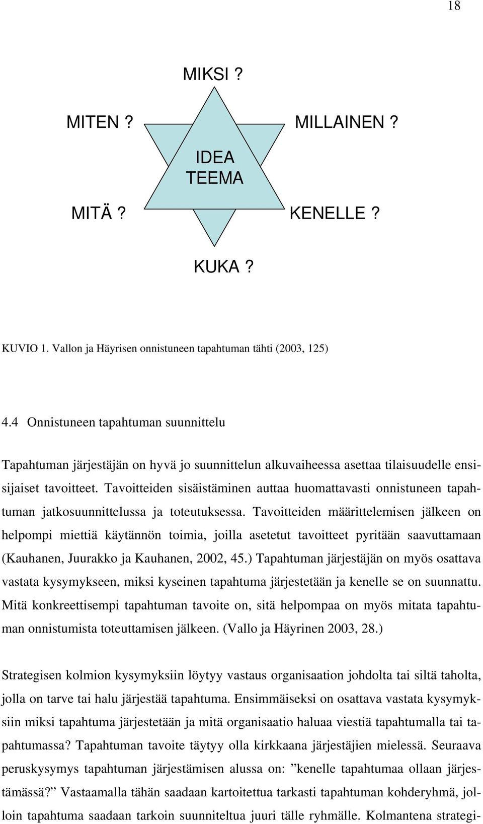 Tavoitteiden sisäistäminen auttaa huomattavasti onnistuneen tapahtuman jatkosuunnittelussa ja toteutuksessa.