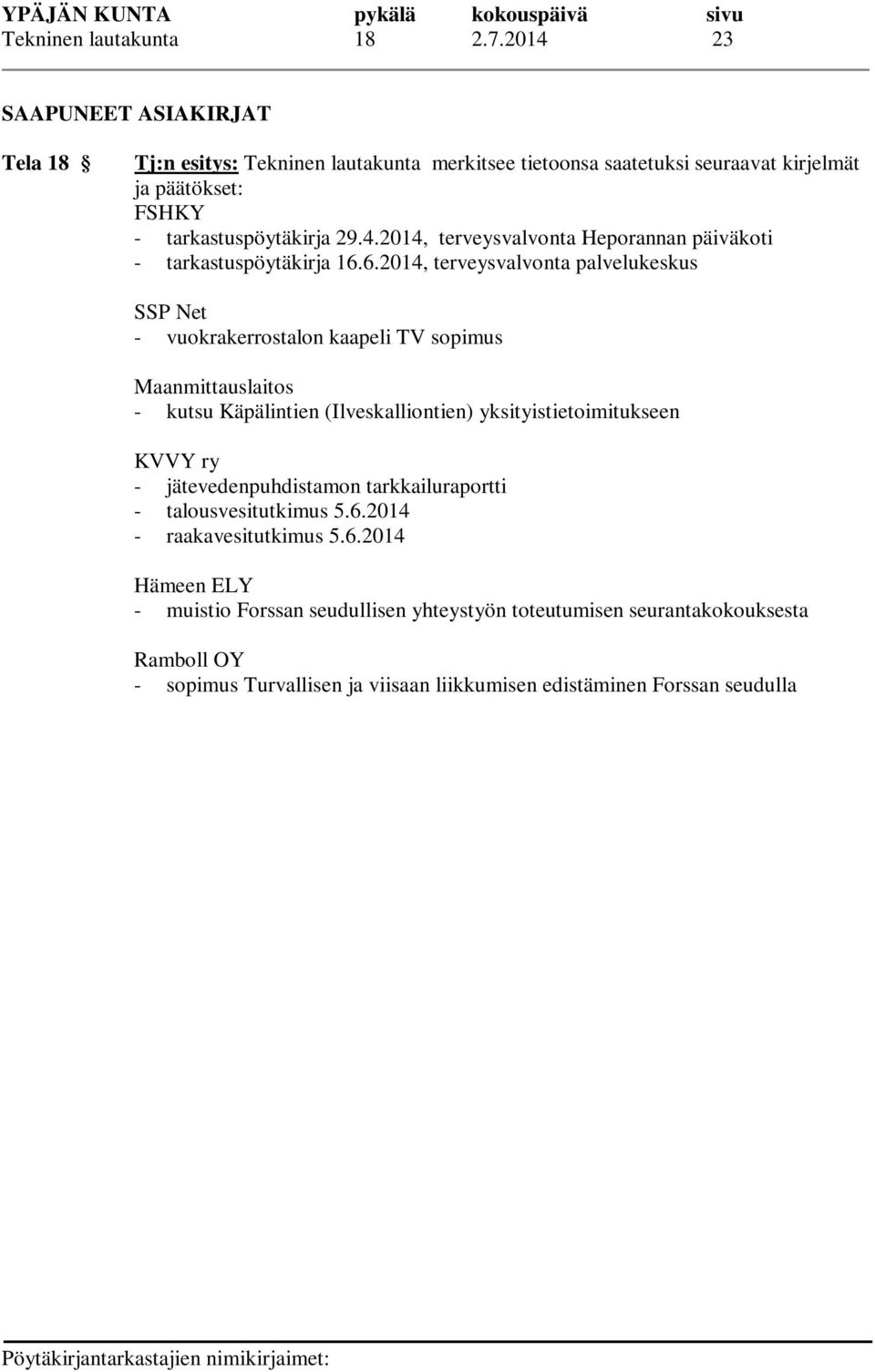 tarkkailuraportti - talousvesitutkimus 5.6.