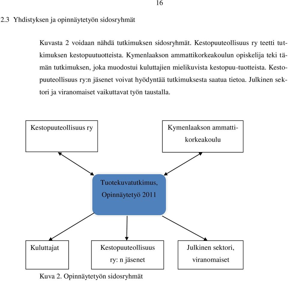 Kestopuuteollisuus ry:n jäsenet voivat hyödyntää tutkimuksesta saatua tietoa. Julkinen sektori ja viranomaiset vaikuttavat työn taustalla.