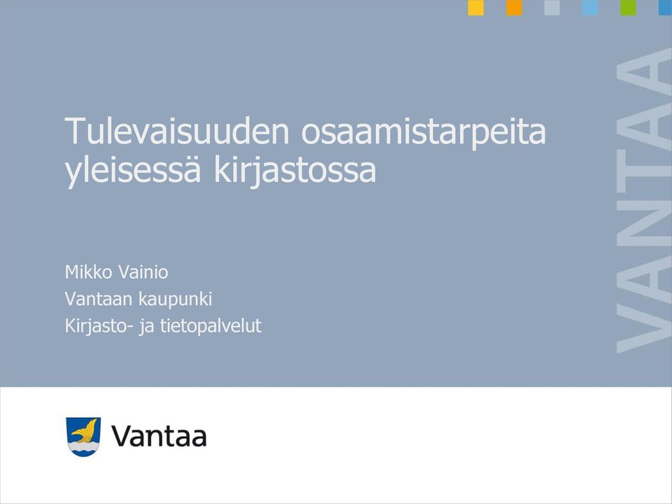 kirjastossa Mikko Vainio