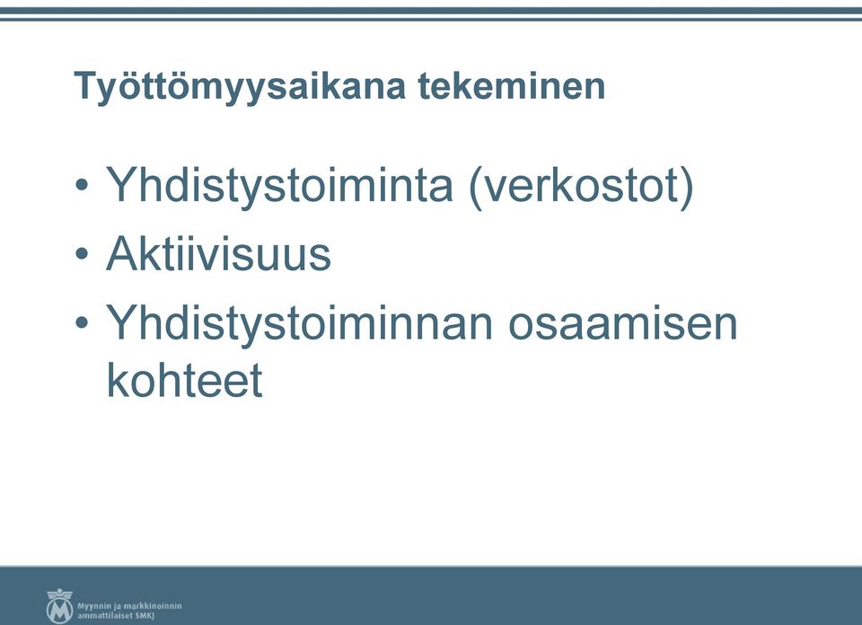 Yhdistystoiminta
