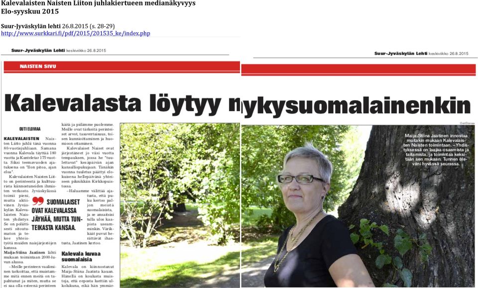 2015 Suur- Jyväskylän lehti 26.8.2015 (s.