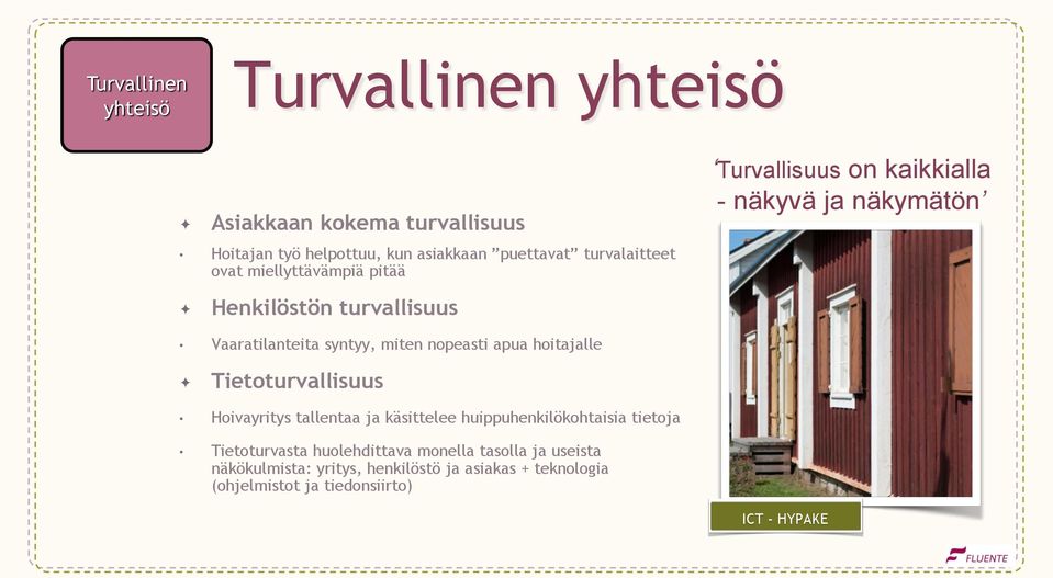 nopeasti apua hoitajalle Tietoturvallisuus Hoivayritys tallentaa ja käsittelee huippuhenkilökohtaisia tietoja Tietoturvasta