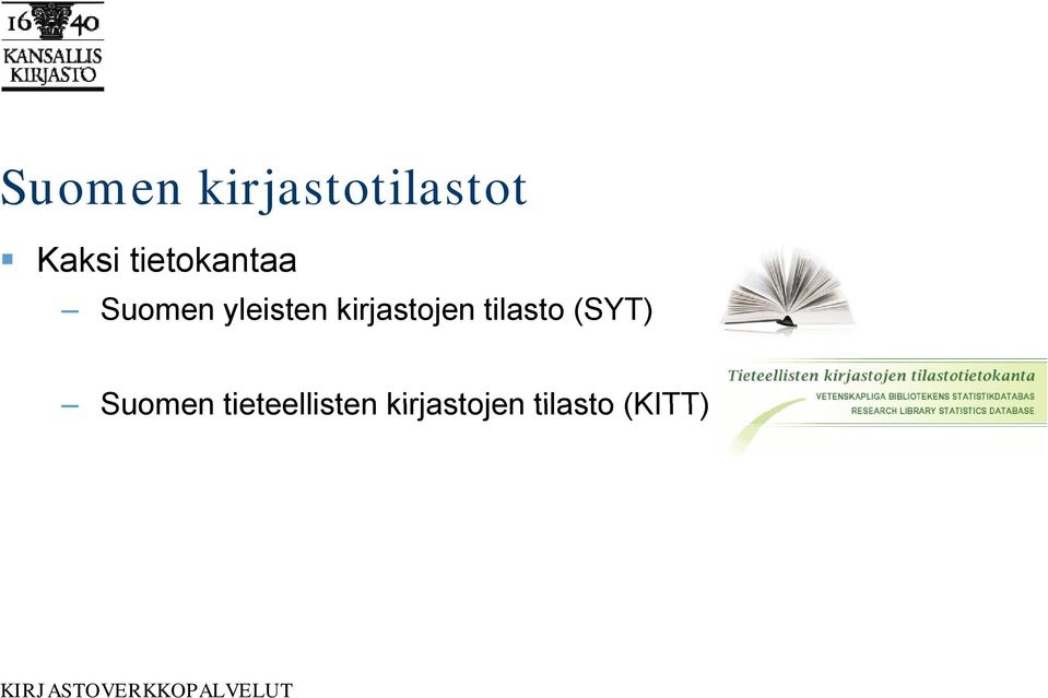 kirjastojen tilasto (SYT) Suomen