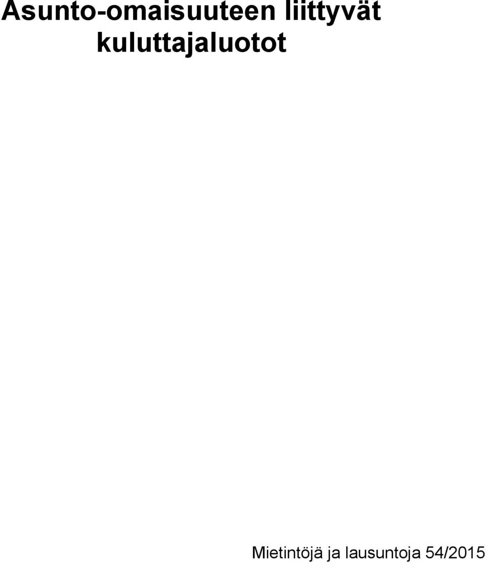 kuluttajaluotot