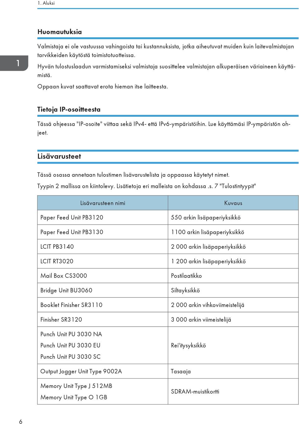 Tietoja IP-osoitteesta Tässä ohjeessa "IP-osoite" viittaa sekä IPv4- että IPv6-ympäristöihin. Lue käyttämäsi IP-ympäristön ohjeet.