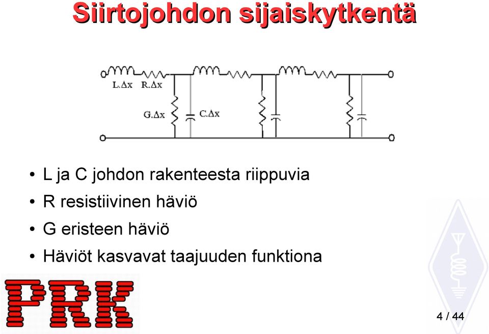 resistiivinen häviö G eristeen häviö