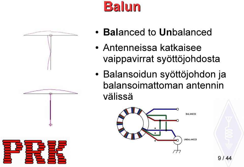 syöttöjohdosta Balansoidun