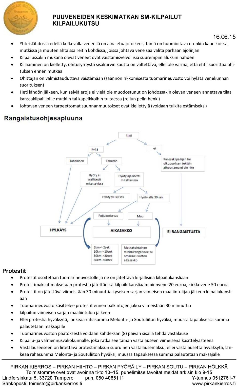 suorittaa ohituksen ennen mutkaa Ohittajan on valmistauduttava väistämään (säännön rikkomisesta tuomarineuvosto voi hylätä venekunnan suorituksen) Heti lähdön jälkeen, kun selviä eroja ei vielä ole