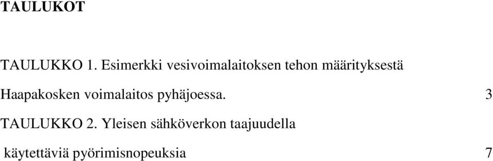 määrityksestä Haapakosken voimalaitos