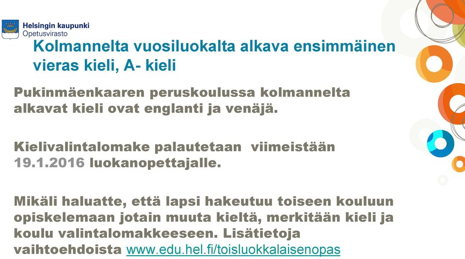 .1.2016 luokanopettajalle.