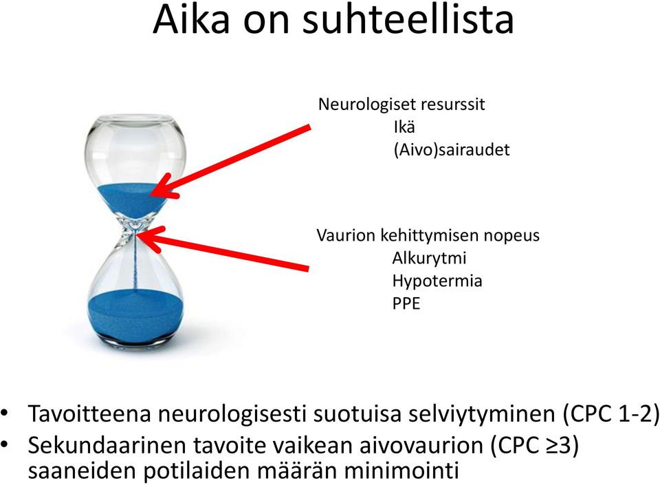 neurologisesti suotuisa selviytyminen (CPC 1-2) Sekundaarinen