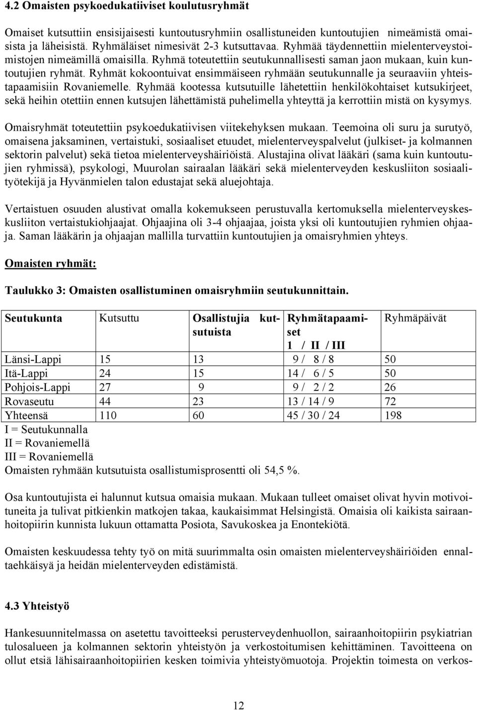 Ryhmät kokoontuivat ensimmäiseen ryhmään seutukunnalle ja seuraaviin yhteistapaamisiin Rovaniemelle.