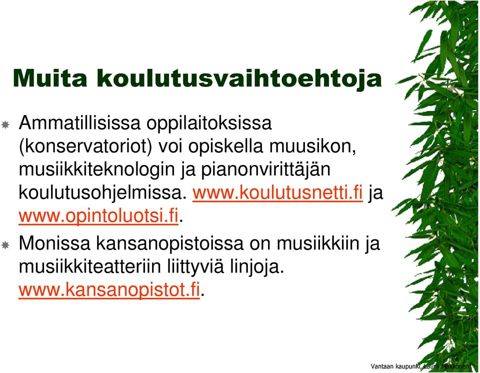 koulutusohjelmissa. www.koulutusnetti.fi 