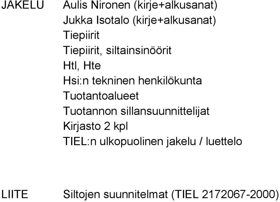 henkilökunta Tuotantoalueet Tuotannon sillansuunnittelijat Kirjasto 2