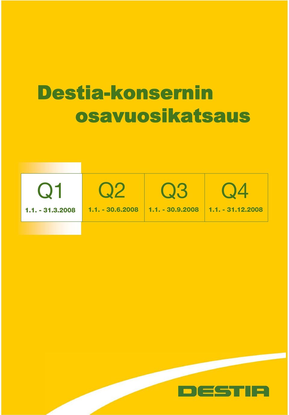 3.2008 1.1. - 30.6.2008 1.1. - 30.9.