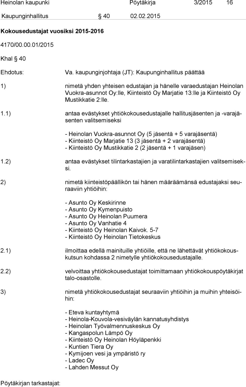 ka tie 2:lle. 1.