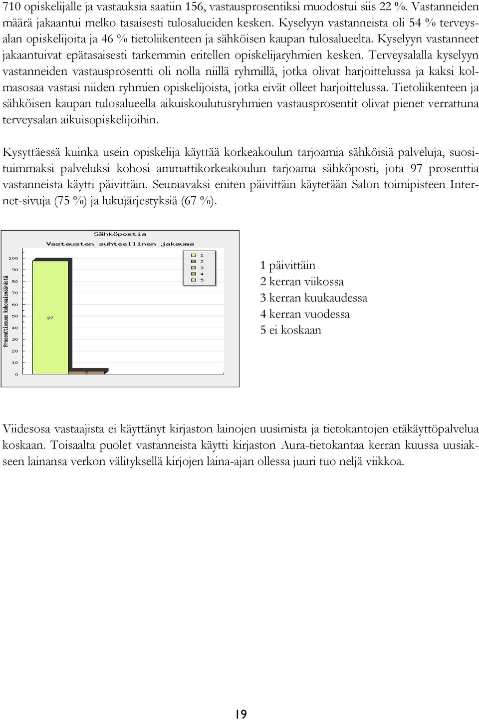 Kyselyyn vastanneet jakaantuivat epätasaisesti tarkemmin eritellen opiskelijaryhmien kesken.