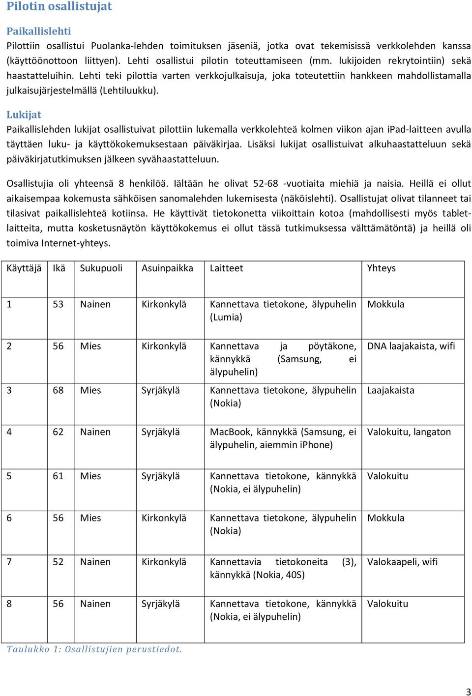 Lehti teki pilottia varten verkkojulkaisuja, joka toteutettiin hankkeen mahdollistamalla julkaisujärjestelmällä (Lehtiluukku).