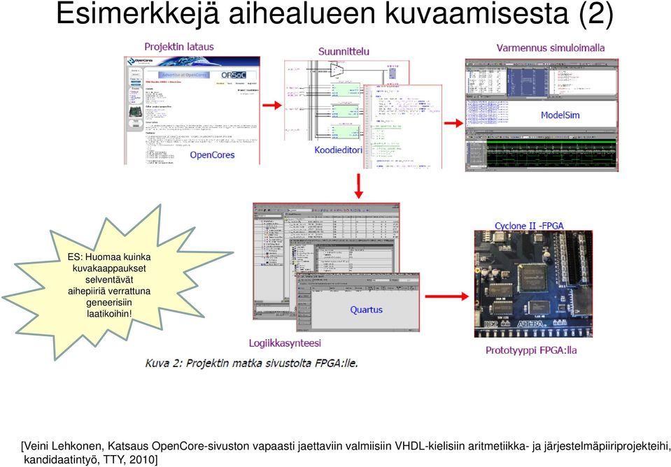 [Veini Lehkonen, Katsaus OpenCore-sivuston vapaasti jaettaviin valmiisiin