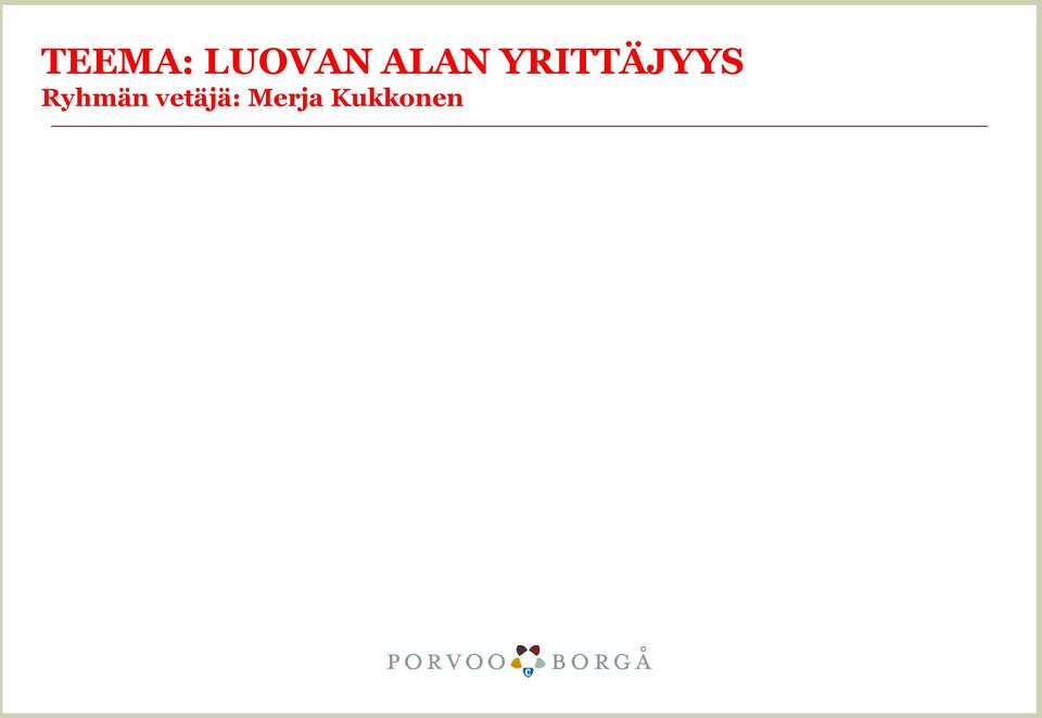 YRITTÄJYYS