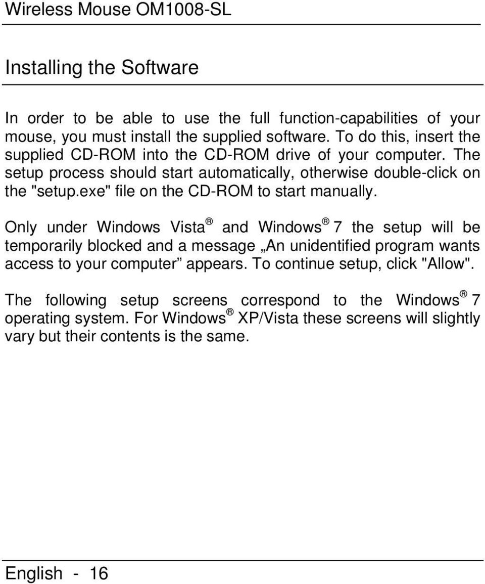 exe" file on the CD-ROM to start manually.