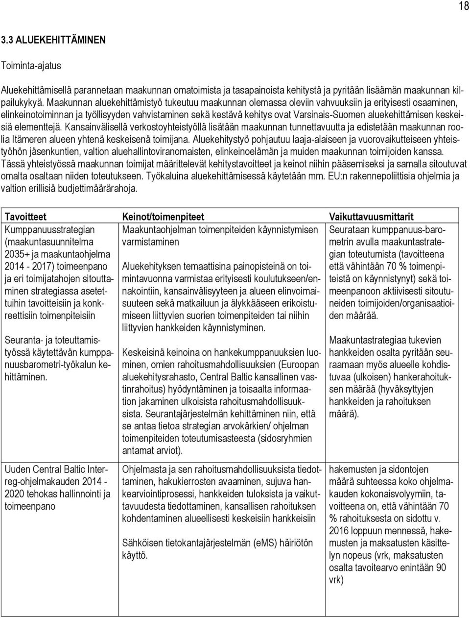 aluekehittämisen keskeisiä elementtejä. Kansainvälisellä verkostoyhteistyöllä lisätään maakunnan tunnettavuutta ja edistetään maakunnan roolia Itämeren alueen yhtenä keskeisenä toimijana.