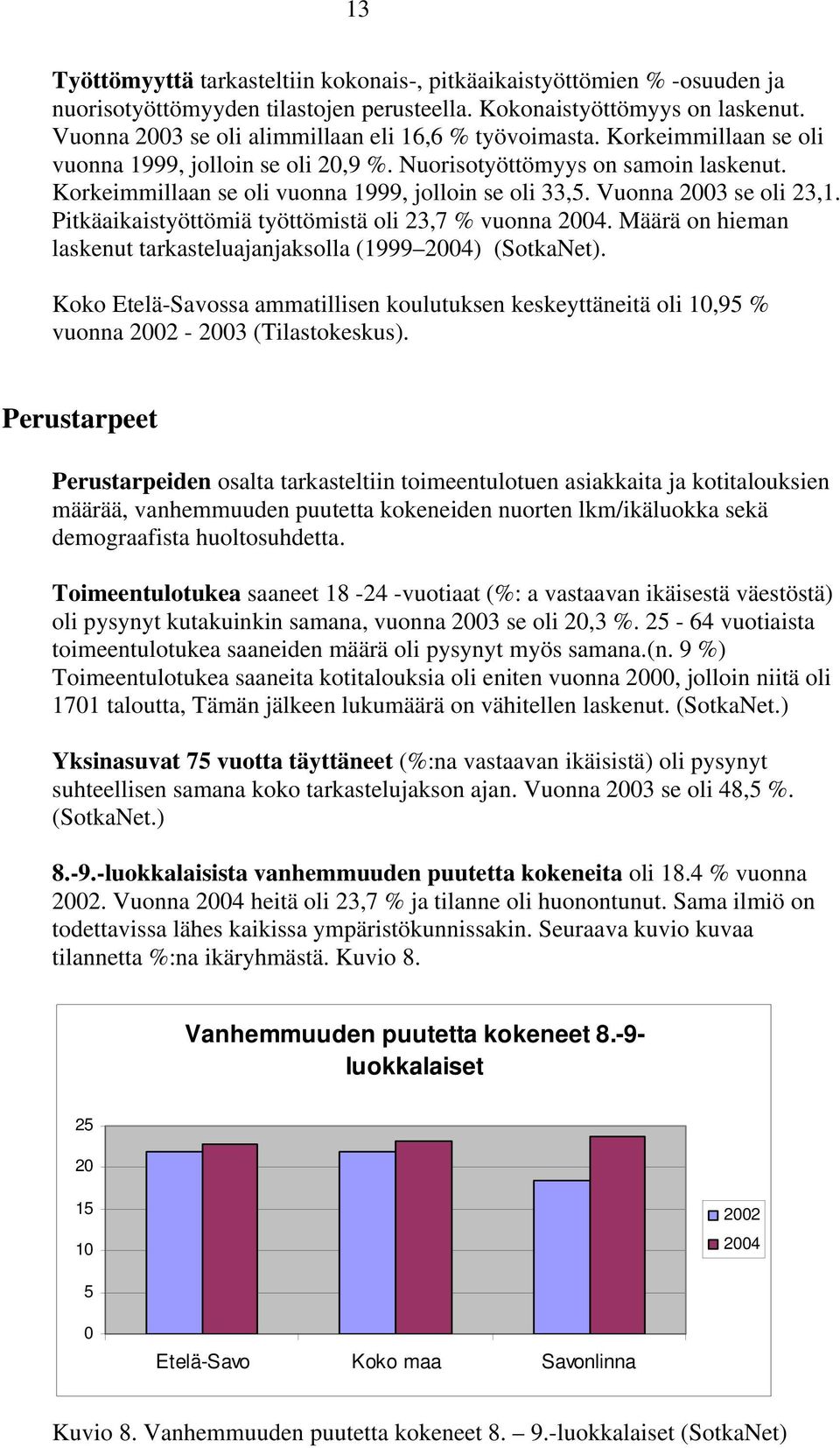 Korkeimmillaan se oli vuonna 1999, jolloin se oli 33,5. Vuonna 2003 se oli 23,1. Pitkäaikaistyöttömiä työttömistä oli 23,7 % vuonna 2004.