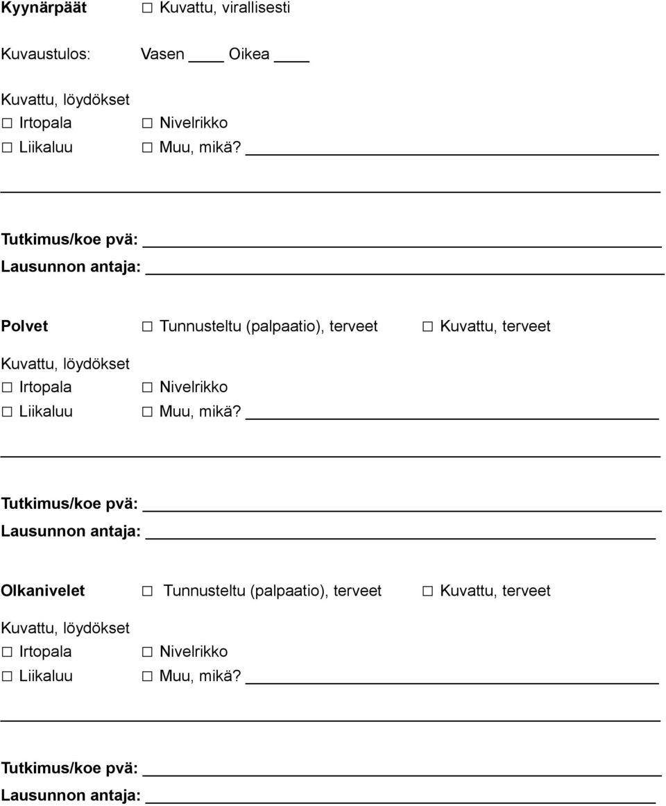 Kuvattu, terveet _ Lausunnon antaja: Olkanivelet