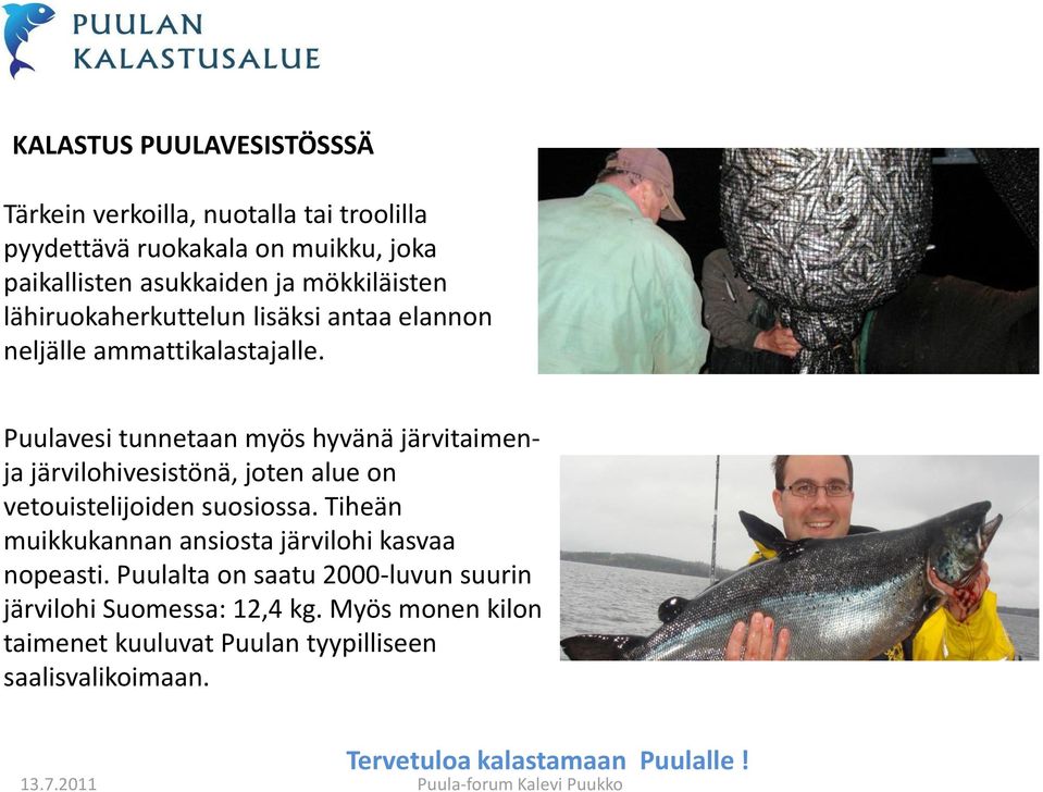 Puulavesi tunnetaan myös hyvänä järvitaimenja järvilohivesistönä, joten alue on vetouistelijoiden suosiossa.