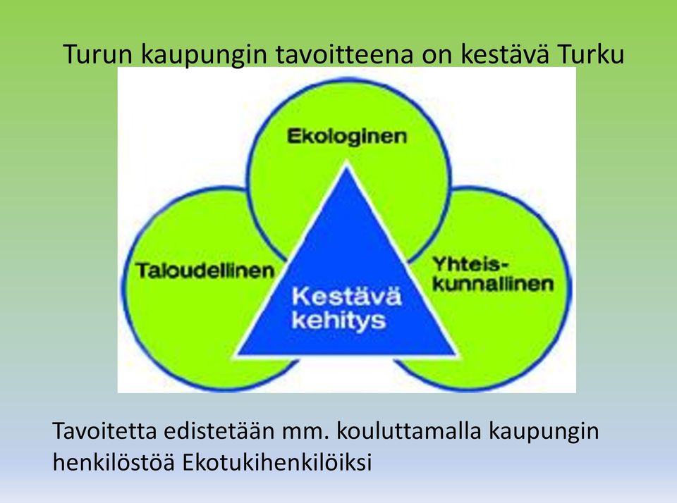 edistetään mm.