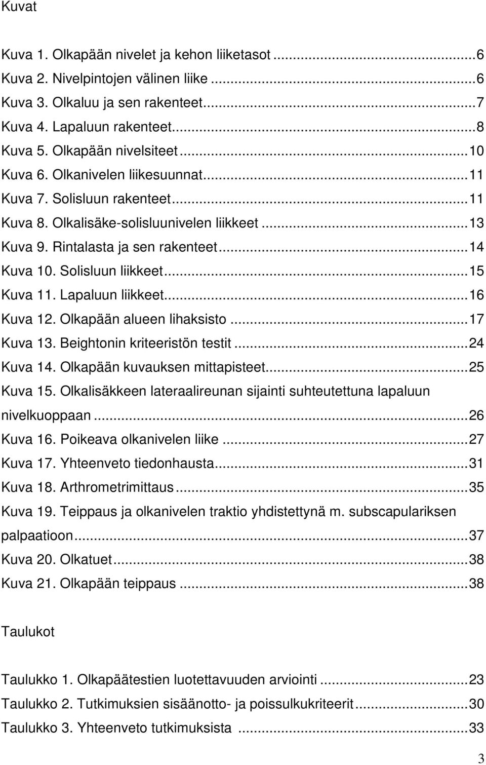 .. 15 Kuva 11. Lapaluun liikkeet... 16 Kuva 12. Olkapään alueen lihaksisto... 17 Kuva 13. Beightonin kriteeristön testit... 24 Kuva 14. Olkapään kuvauksen mittapisteet... 25 Kuva 15.