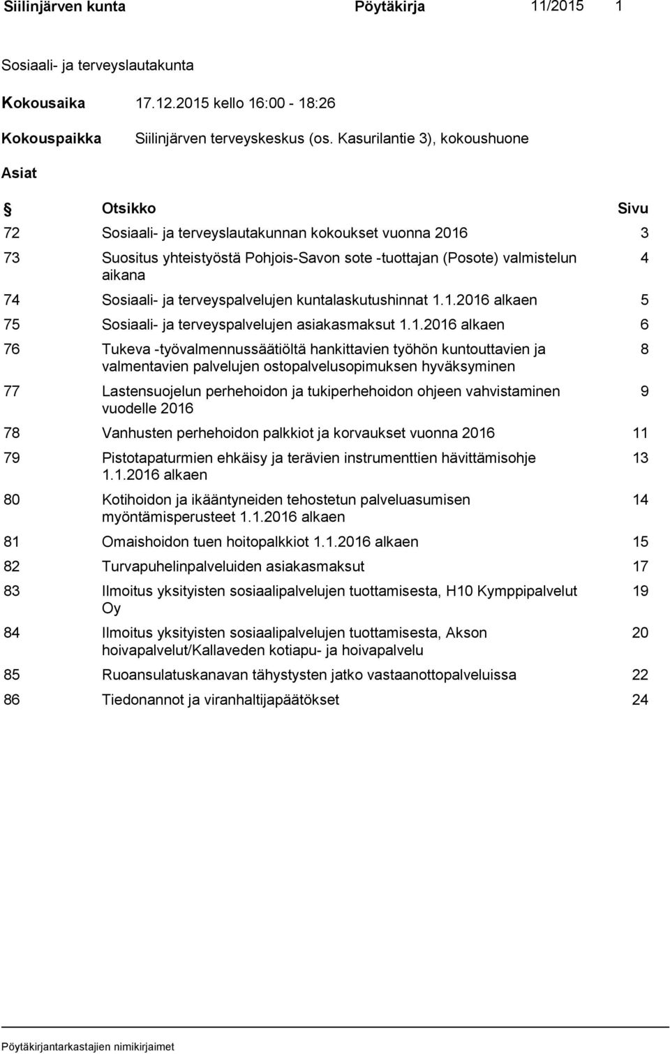 Sosiaali- ja terveyspalvelujen kuntalaskutushinnat 1.