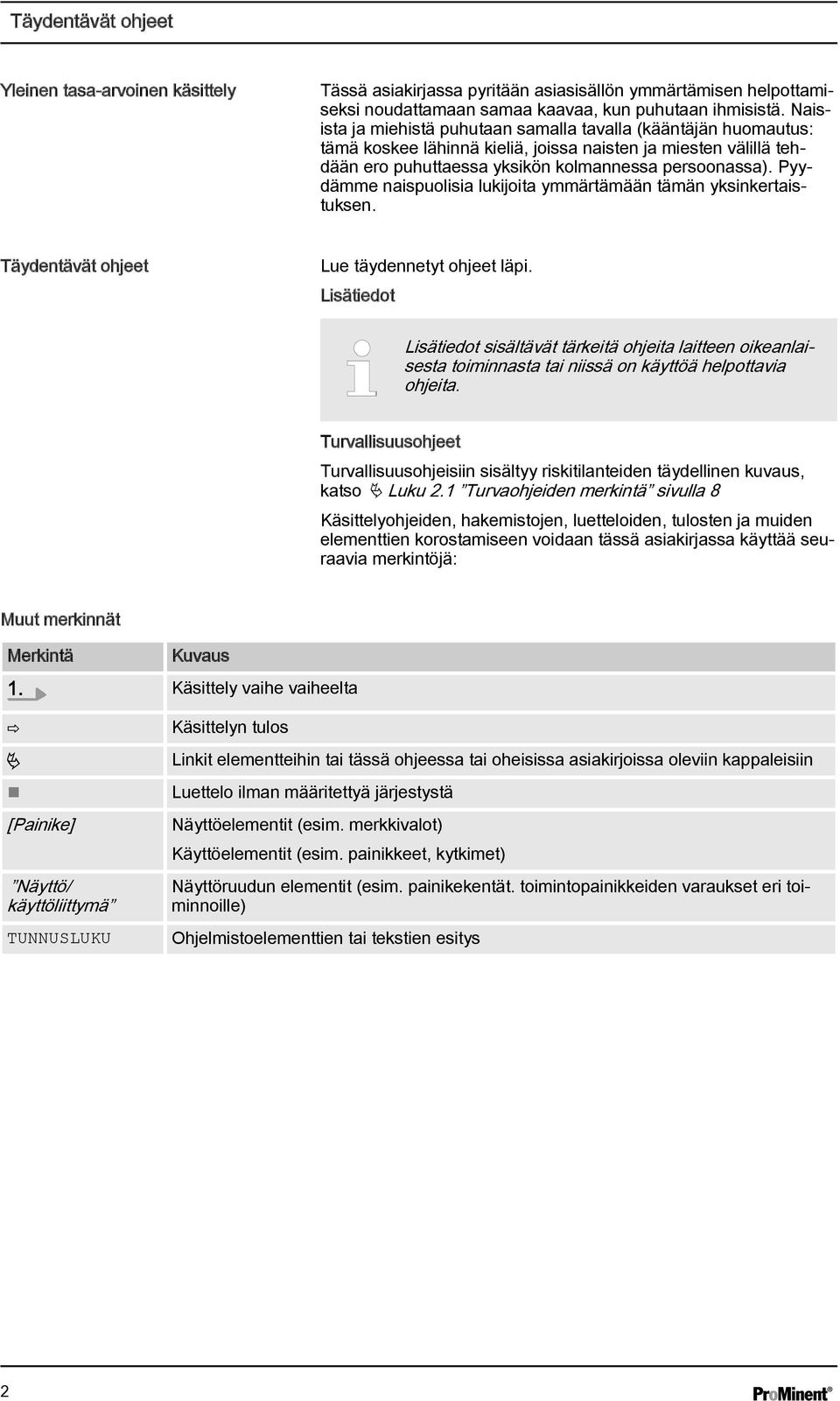 Pyydämme naispuolisia lukijoita ymmärtämään tämän yksinkertaistuksen. Täydentävät ohjeet Lue täydennetyt ohjeet läpi.