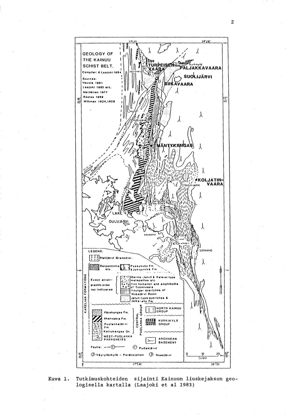 sijainti Kainuun