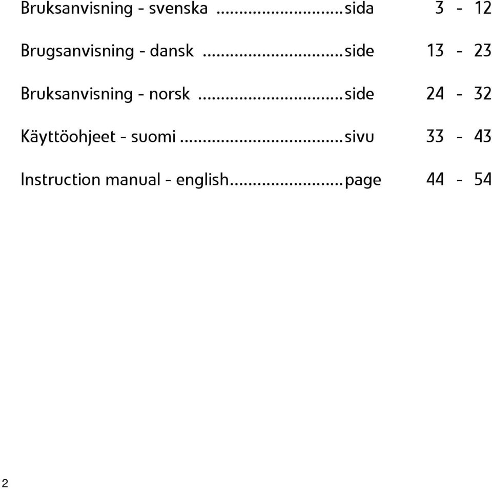 ..side 13-23 Bruksanvisning - norsk.