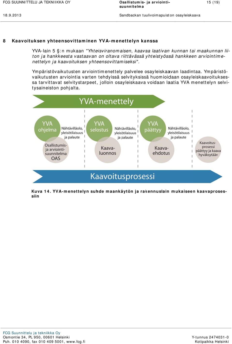 yhteensovittamiseksi". Ympäristövaikutusten arviointimenettely palvelee osayleiskaao avan laadintaa.