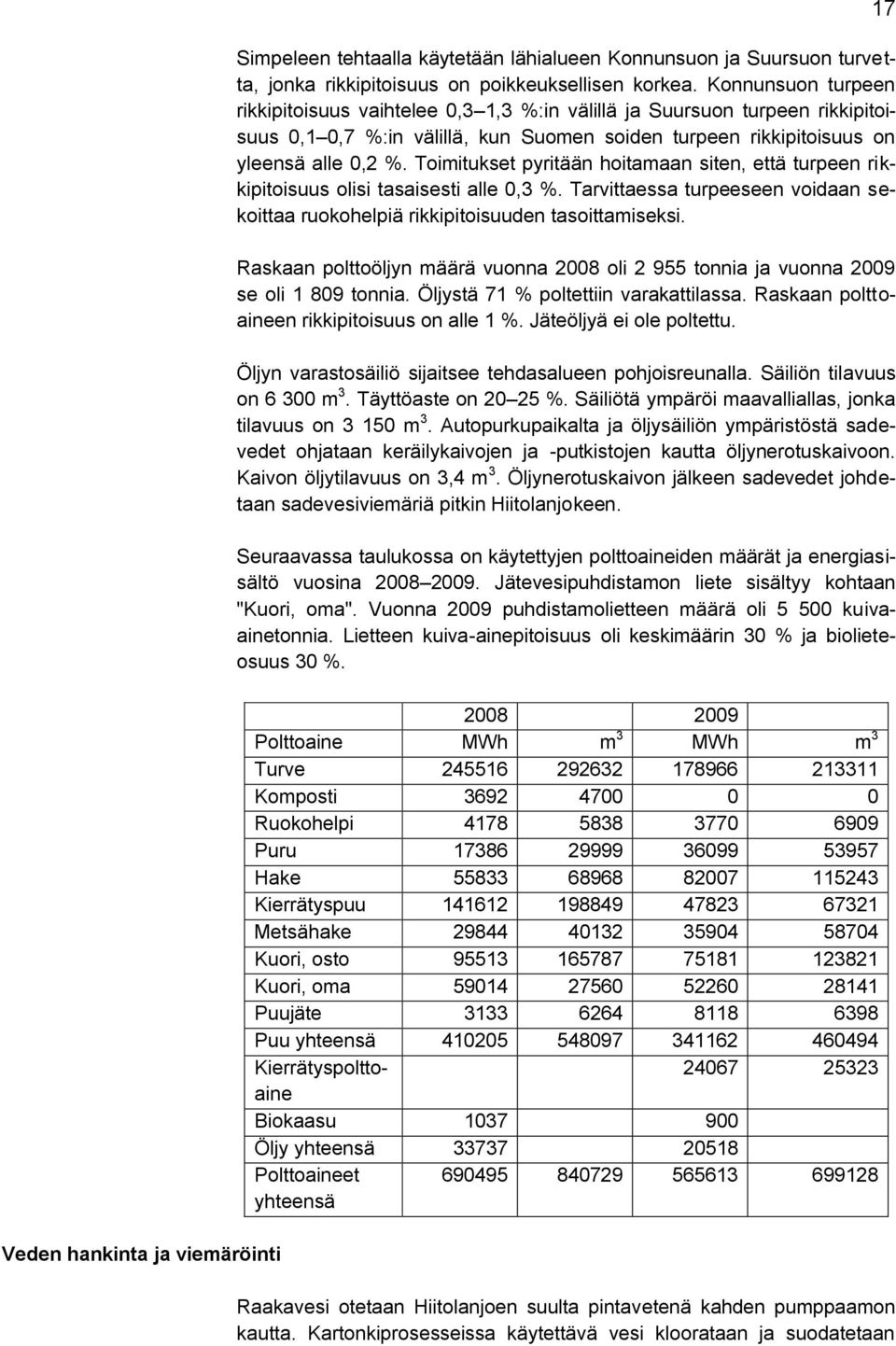 Toimitukset pyritään hoitamaan siten, että turpeen rikkipitoisuus olisi tasaisesti alle 0,3 %. Tarvittaessa turpeeseen voidaan sekoittaa ruokohelpiä rikkipitoisuuden tasoittamiseksi.