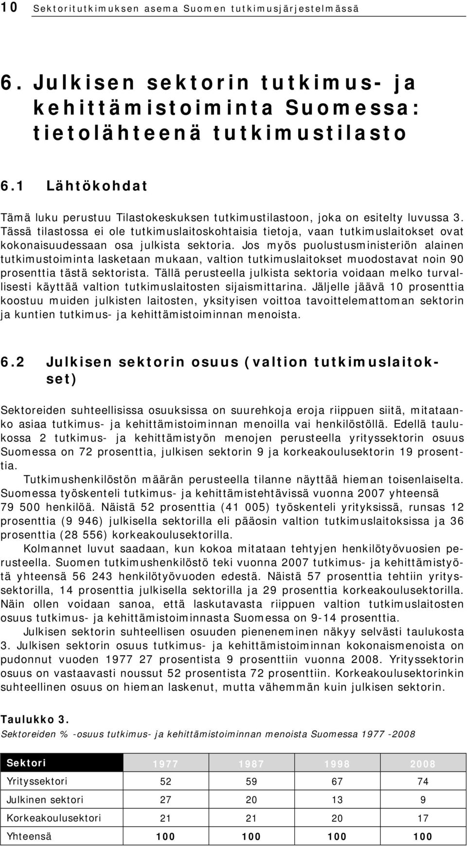 Tässä tilastossa ei ole tutkimuslaitoskohtaisia tietoja, vaan tutkimuslaitokset ovat kokonaisuudessaan osa julkista sektoria.