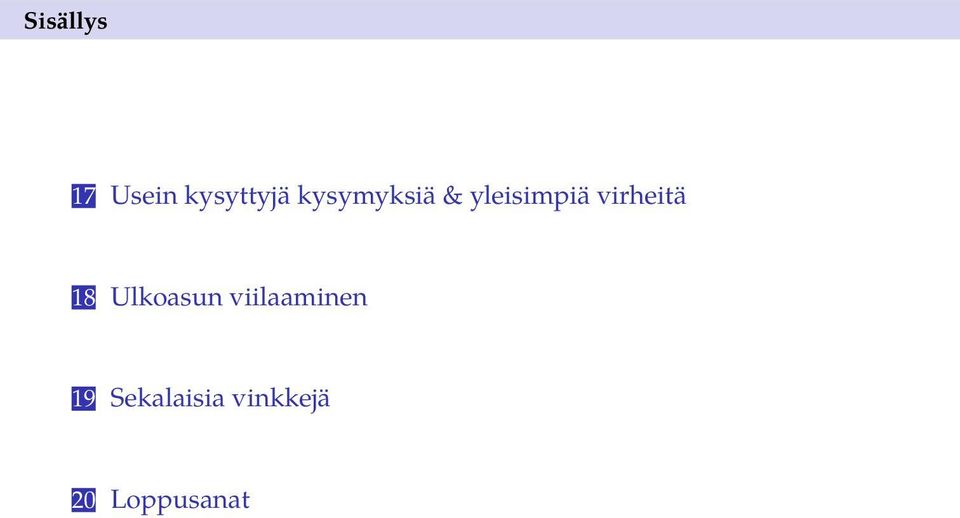 virheitä 18 Ulkoasun