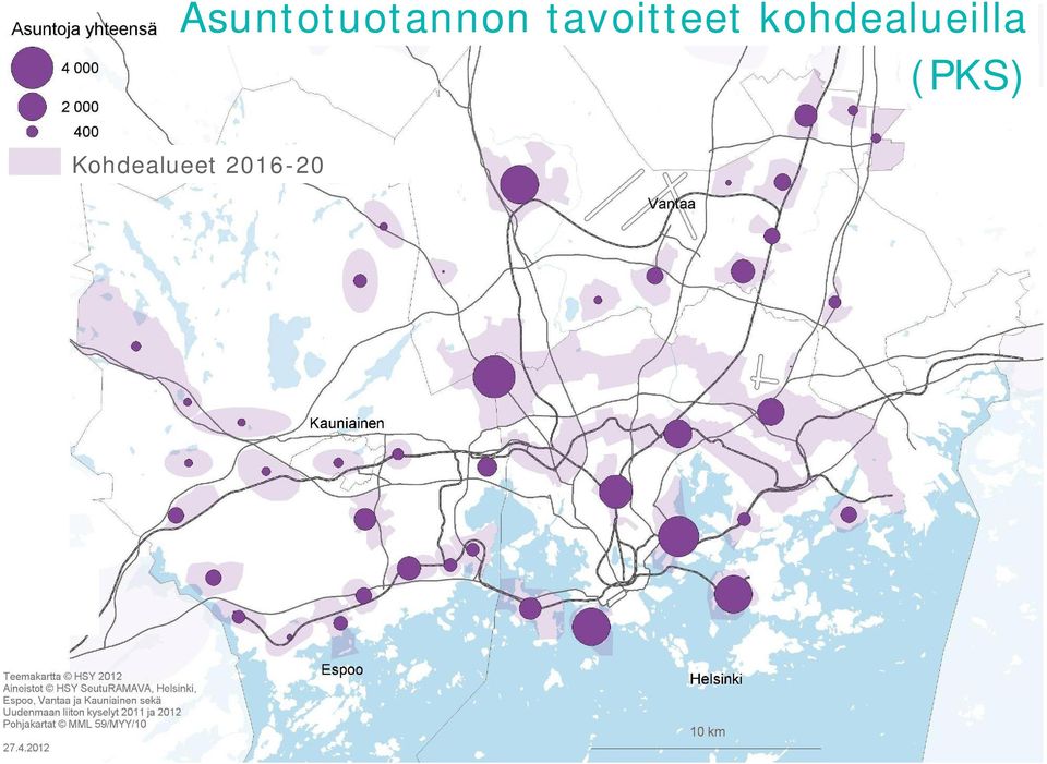 pääkaupunkiseudulla vuosina 2016-2020