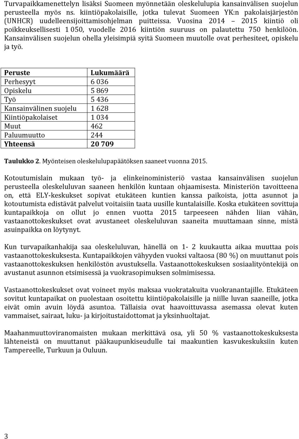 Vuosina 2014 2015 kiintiö oli poikkeuksellisesti 1 050, vuodelle 2016 kiintiön suuruus on palautettu 750 henkilöön.