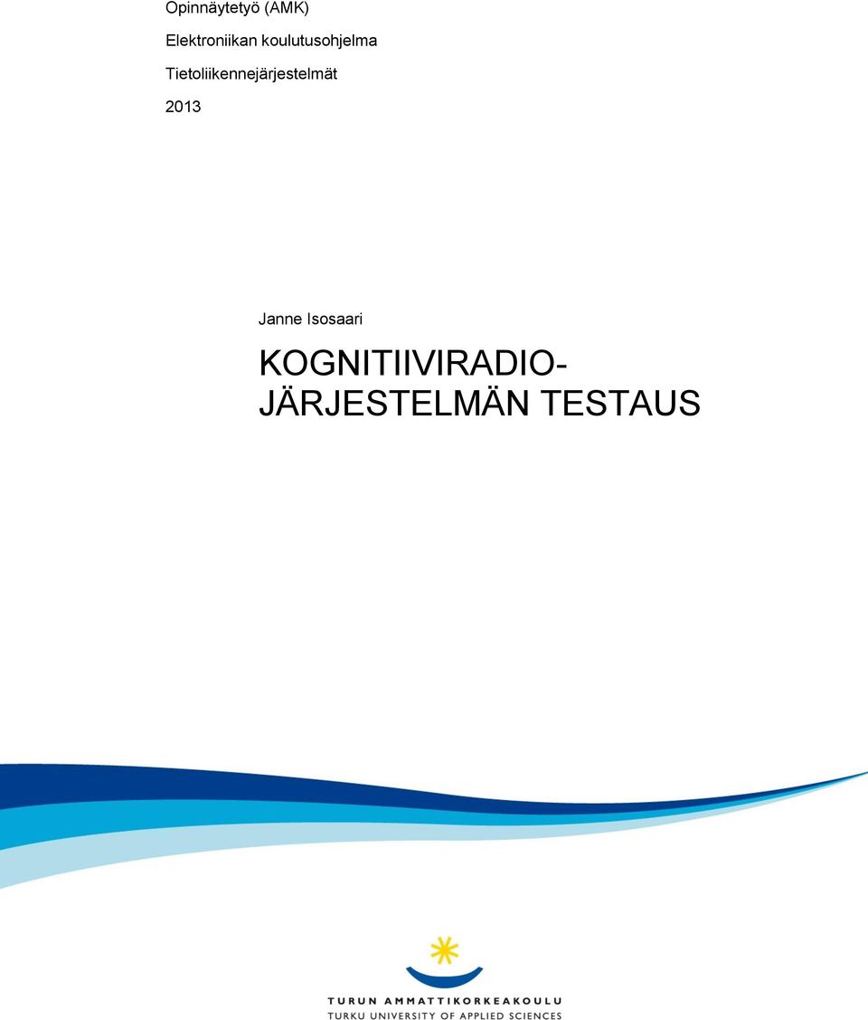 Tietoliikennejärjestelmät 2013