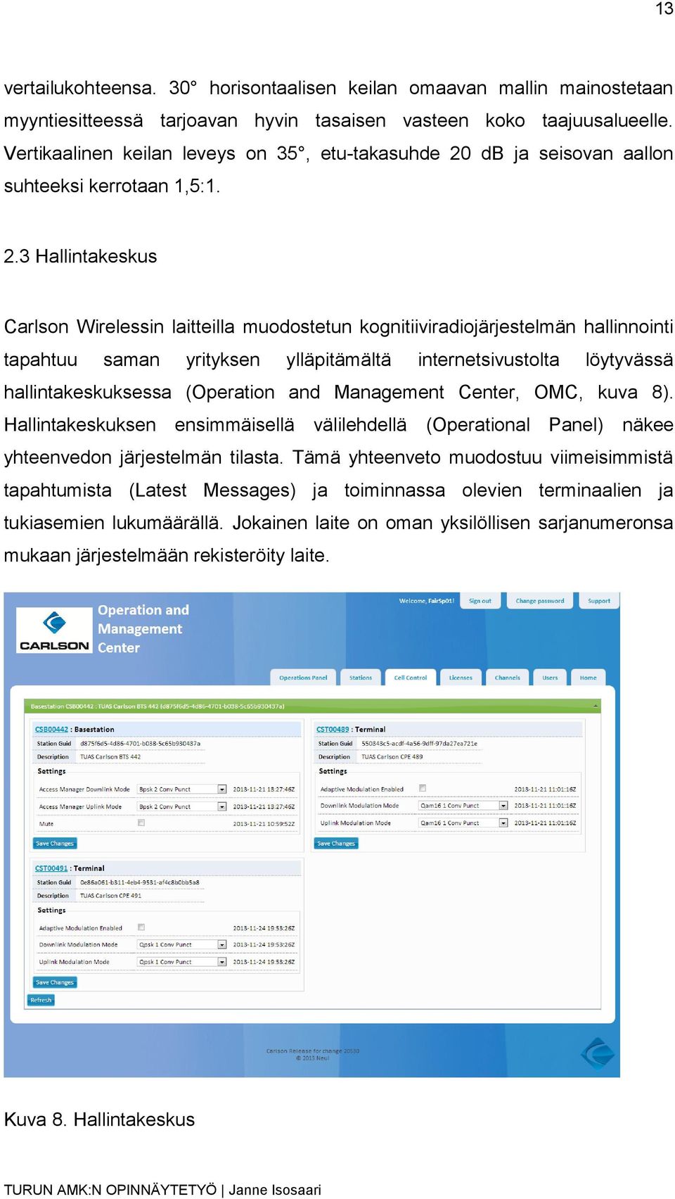 db ja seisovan aallon suhteeksi kerrotaan 1,5:1. 2.