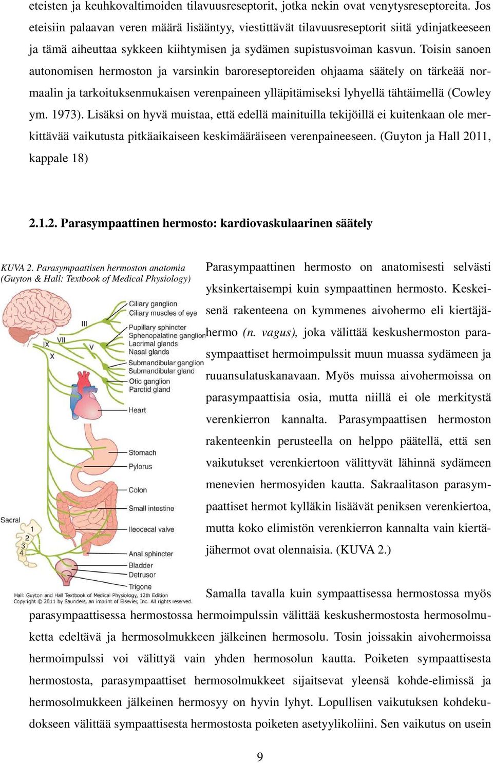 Toisin sanoen autonomisen hermoston ja varsinkin baroreseptoreiden ohjaama säätely on tärkeää normaalin ja tarkoituksenmukaisen verenpaineen ylläpitämiseksi lyhyellä tähtäimellä (Cowley ym. 1973).